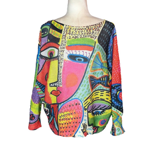 Orly multicolour boat neck knit top
